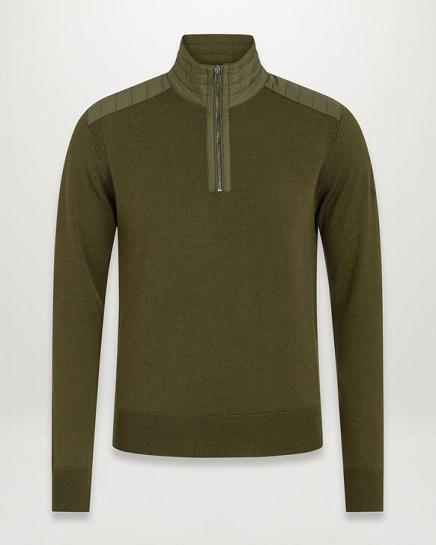 Pull Belstaff Homme Kilmington Vert Laine France NH7142658